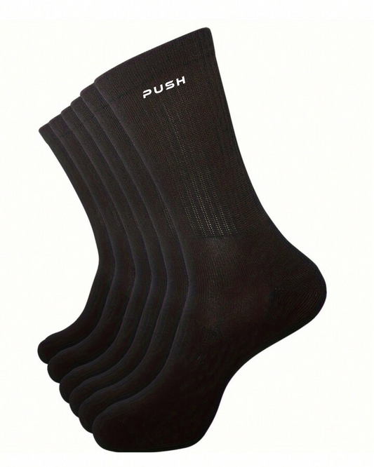 PUSH SWEAT Socks- Black (Special Order)